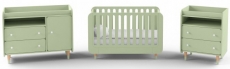 Комод з пеленальним столиком IndigoWood Bubble II green